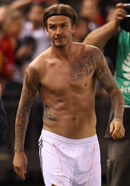 David Beckham sau khi trận đấu đã kết thúc